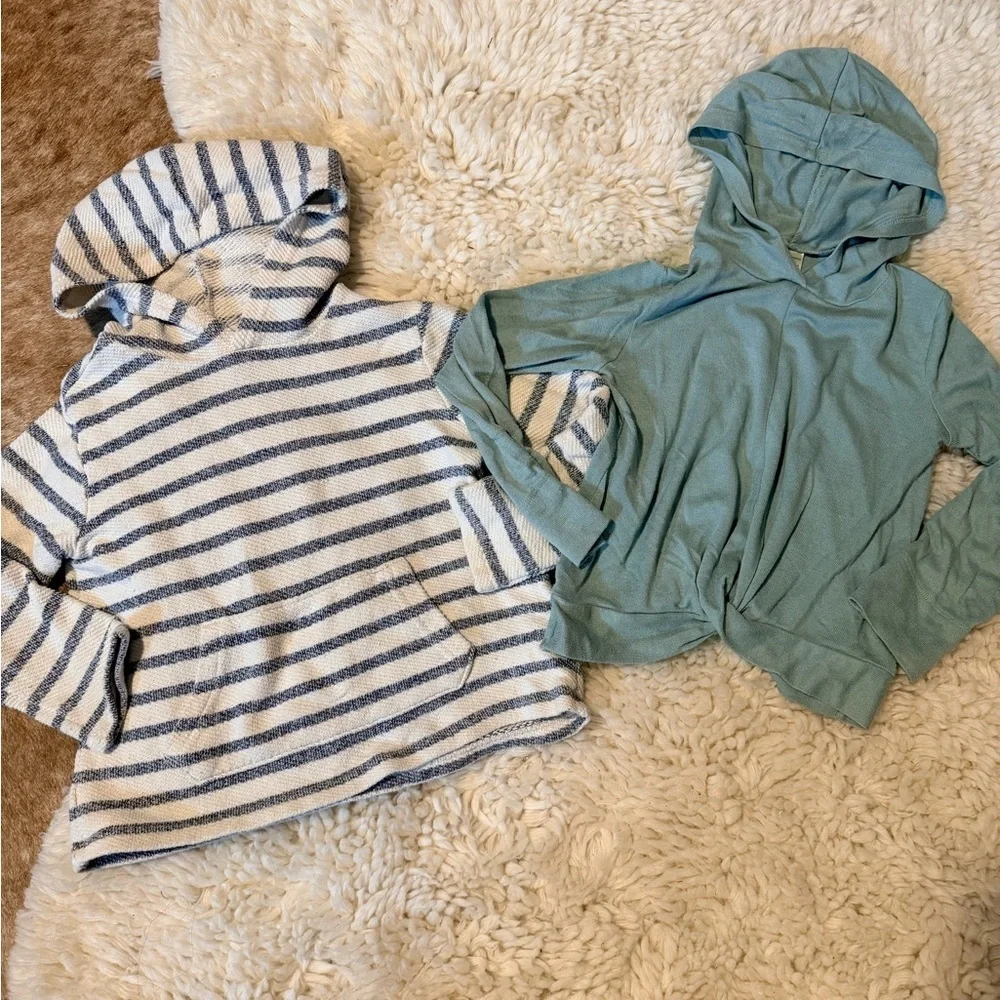 OshKosh B'gosh Blue Striped and Solid Green Hoodies